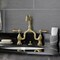 Kingston Brass Bridge Bathroom Faucet with Brass Pop-Up, Brushed Brass KS7977BAL - alternate 2